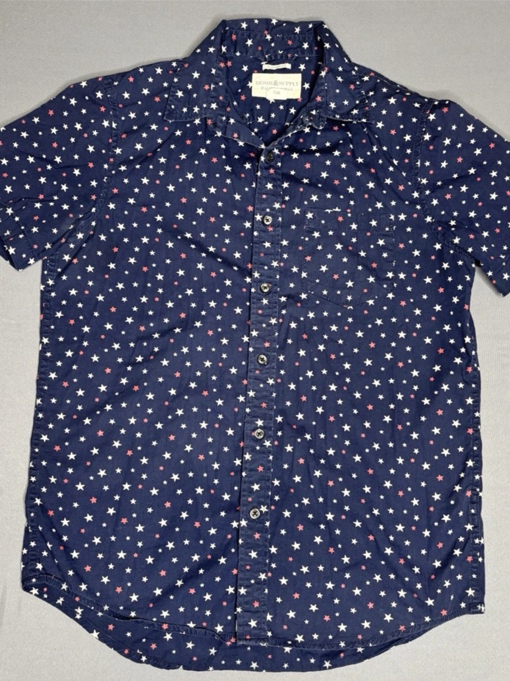 Ralph Lauren Shirt Mens Small Blue Star Denim & Supply Regular Fit Button Down S